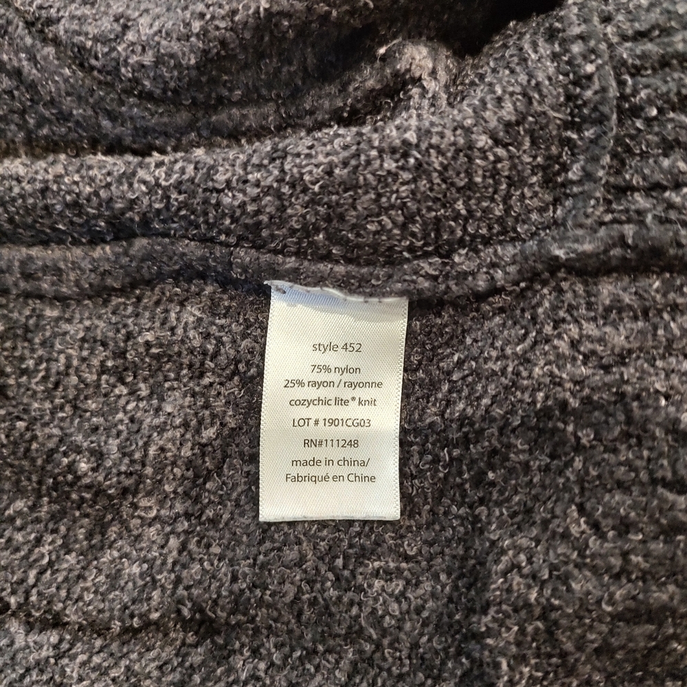 Barefoot Dreams CozyChic Lite Circle Cardigan Gray Size M - Picture 7 of 11